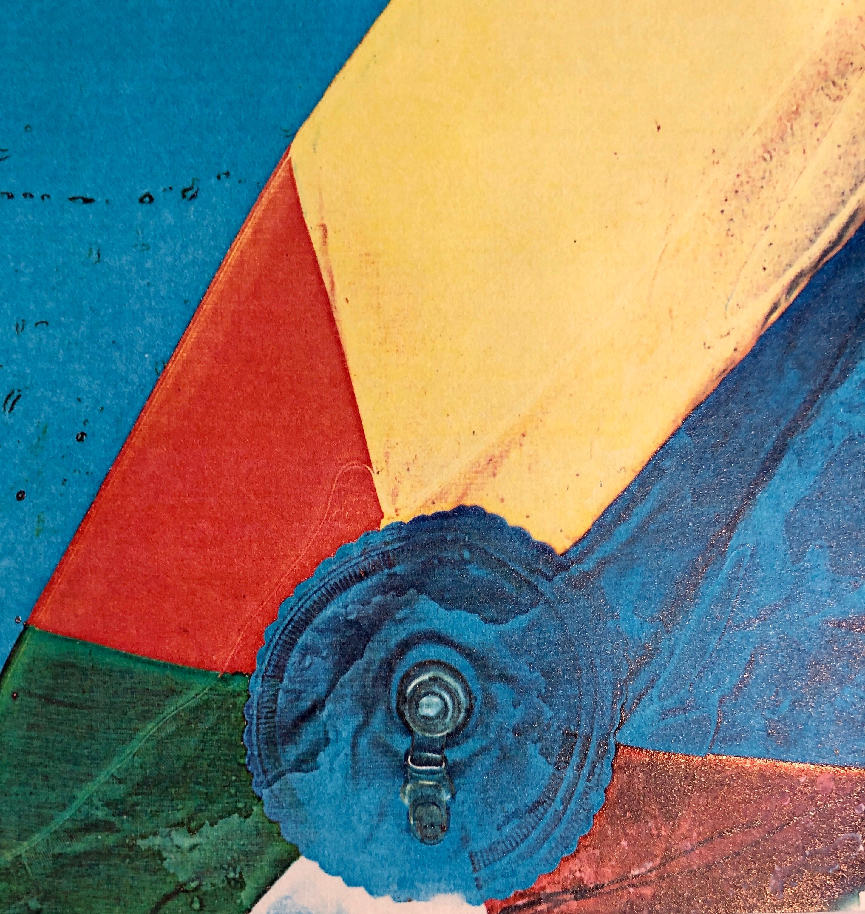 Seasons 1981 Photo Color Copier Print Fotografie Museumssammler Kunst Xerografie (Blau), Still-Life Print, von Leslie Schiff