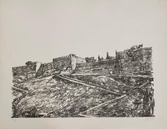 Avigdor Arikha Modernist Israeli Lithograph Jerusalem Landscape Bezalel School