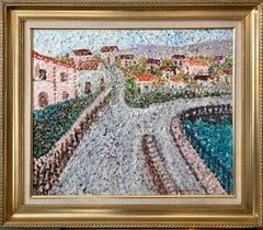 Heavy Impasto Expressionist Oil Painting French Village Vallee de Chevreuse