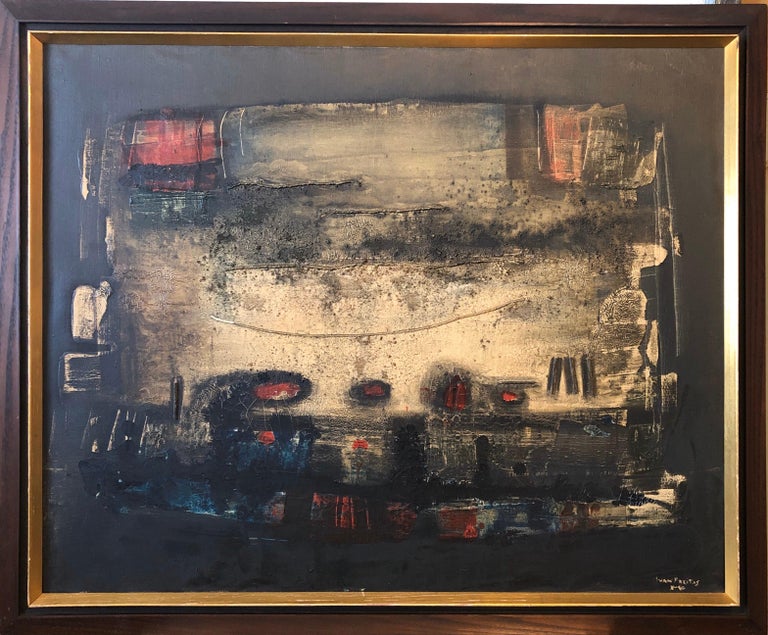 Brazilian Modernist Abstract Oil Painting Latin American Expressionist Concreta For Sale 12