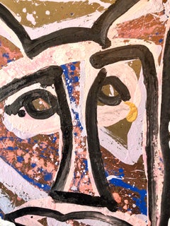 Conceptual Pop Art Color Mixed Media Painting "Home" Brooke Alexander Gallery