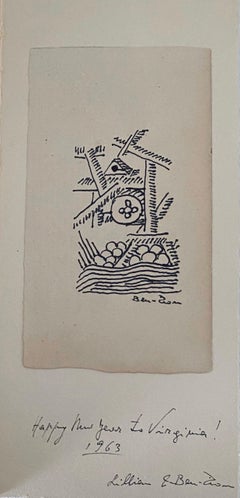Abstract Expressionist Drawing Jewish American Modernist WPA, Group of Ten