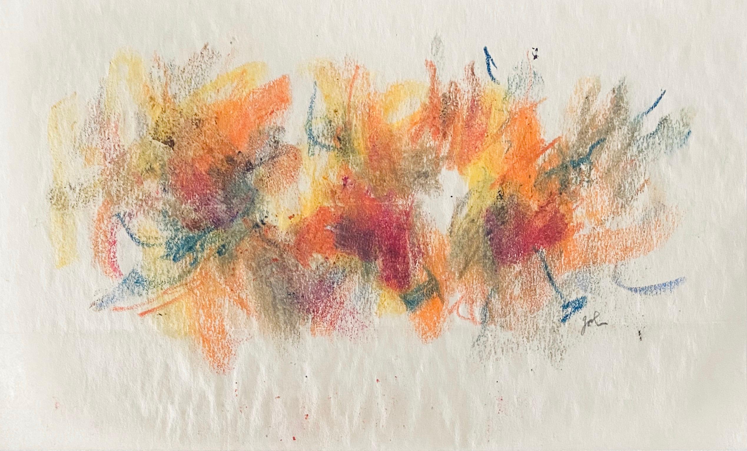 Abstrakte Pastell Kreide Zeichnung Farbe Abstrakt, Jahreszeitenbuchstabe John Von Wicht 