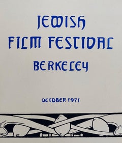 Vintage 1971 Jewish Film Festival Poster Berkeley EM Lilien Art Nouveau Judaica