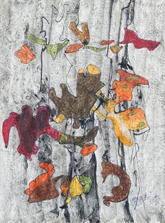 Abstract falling leaves drawing