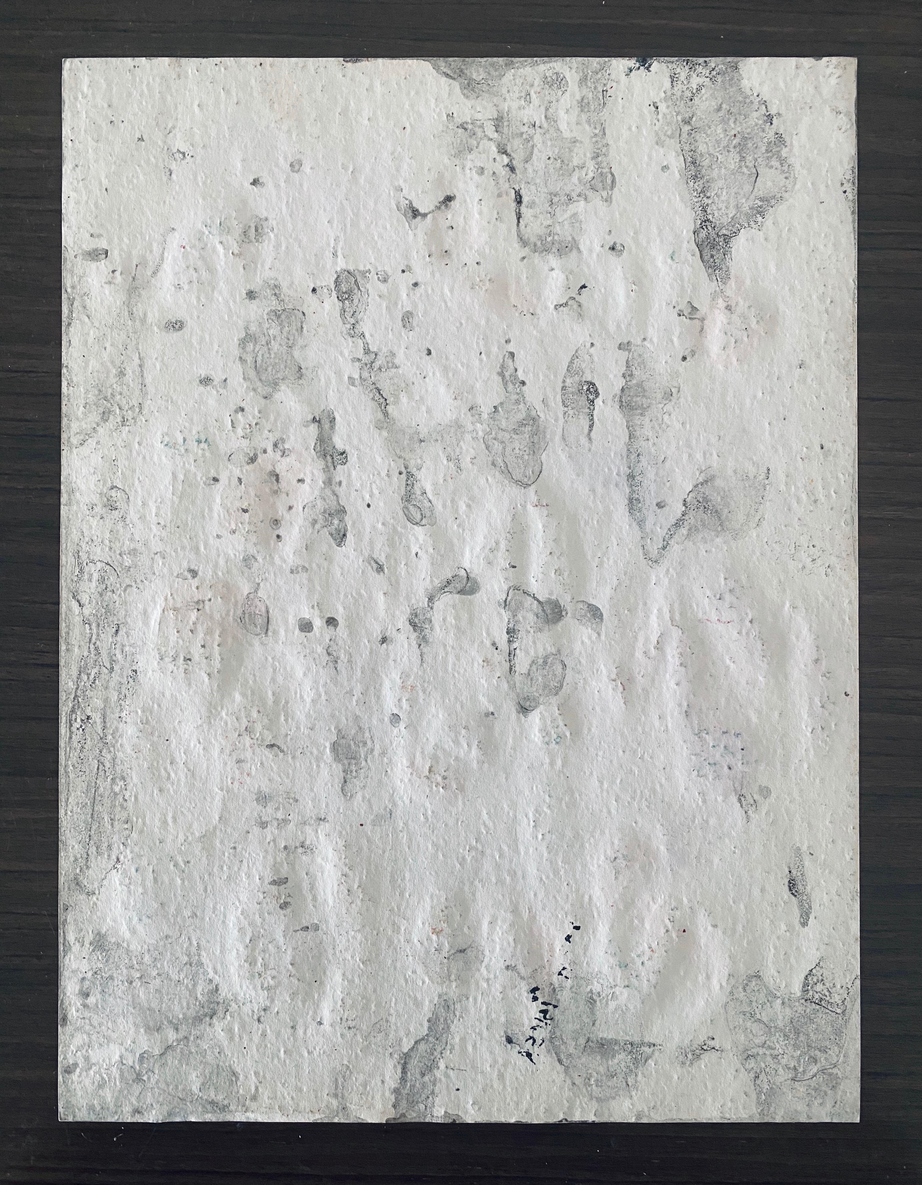 Abstract  falling leaves drawing - Gray Abstract Drawing by Anya Fisher