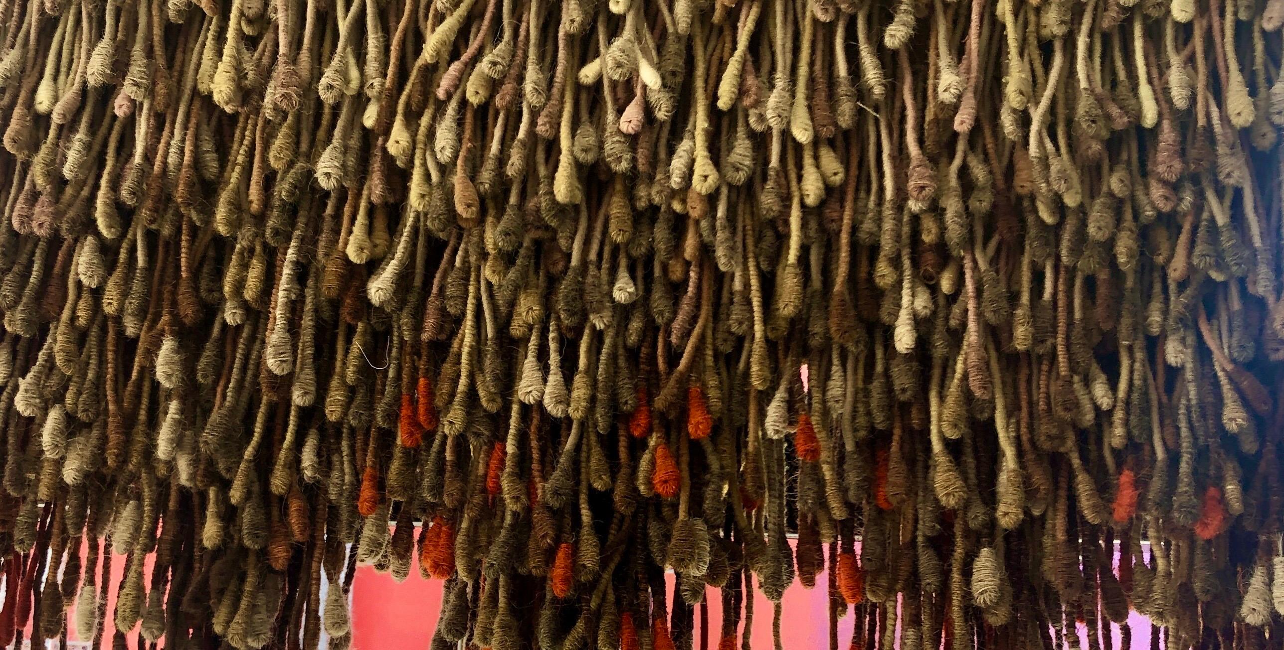 Large Colombian Tapestry Wall Hanging Sculpture Horsehair Wool Fiber Textile Art 3