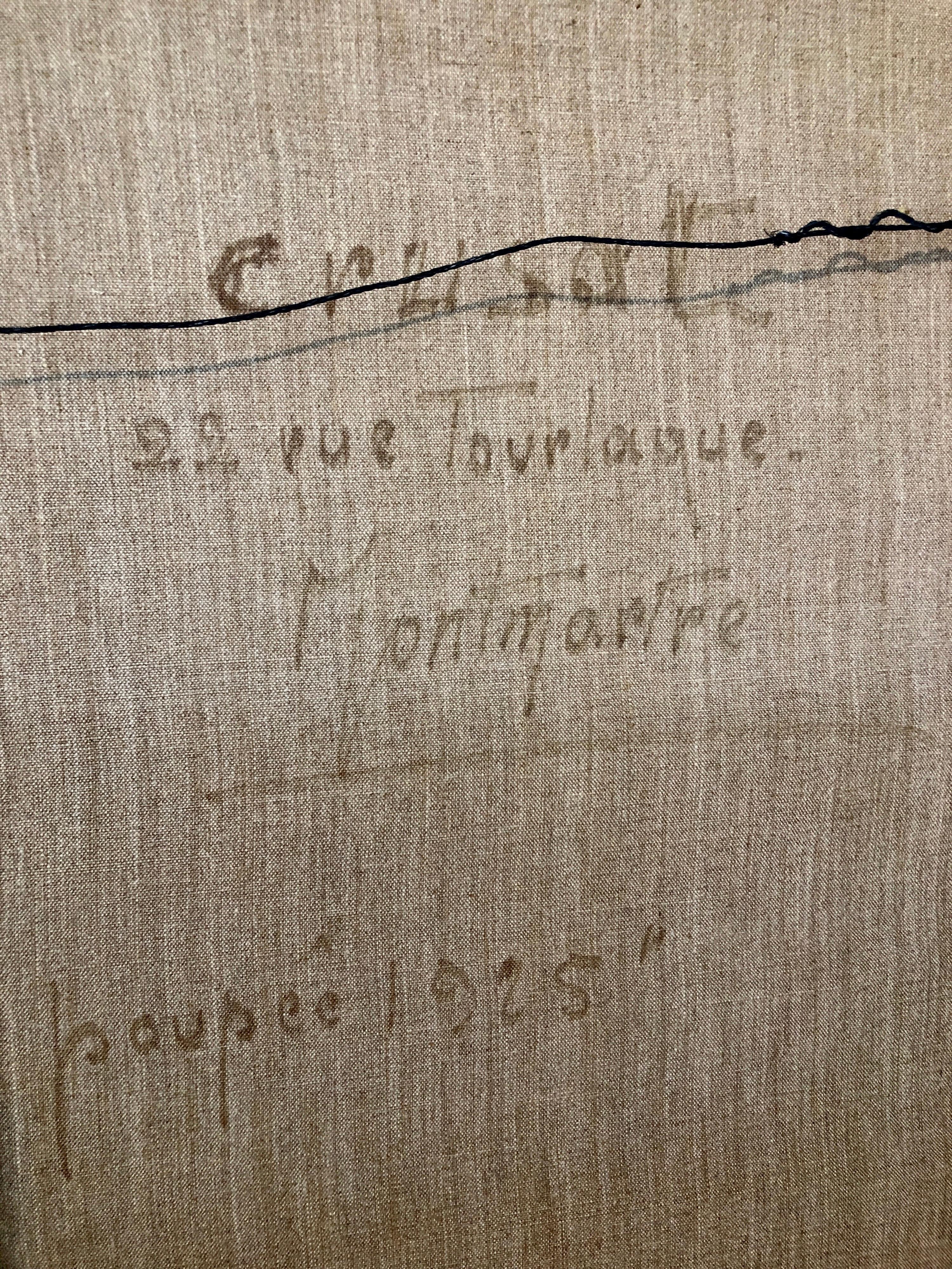 Grande peinture à l'huile expressionniste française, Fille, Poupée, Ecole de Paris 2