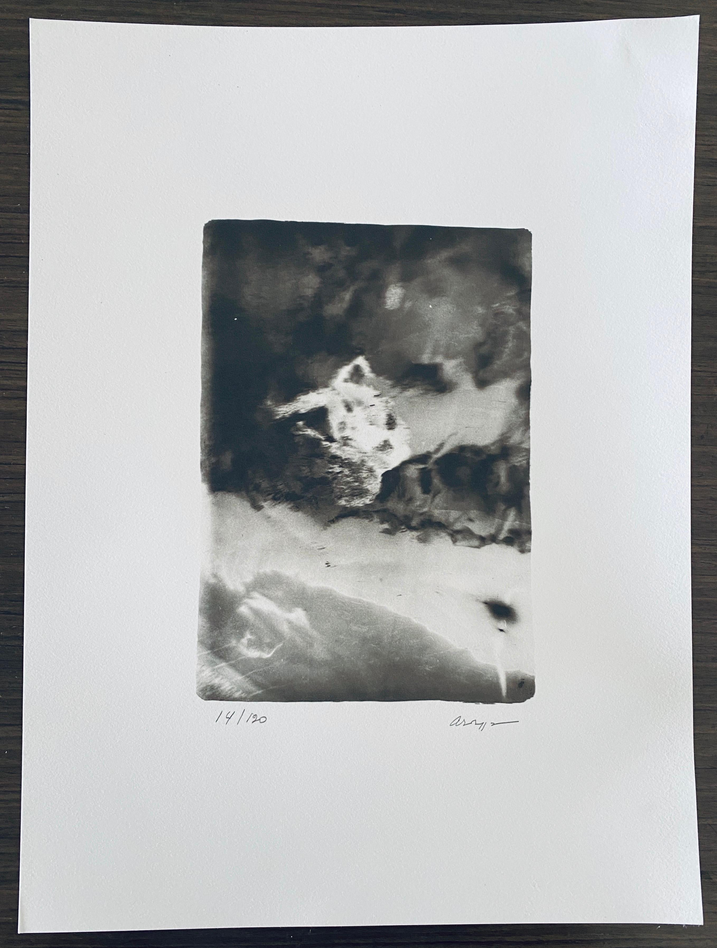 Photos pictured of information cards after the images of the black and white photos are not included. 

La Chute D'Icare (The Fall of Icarus) is a original, black and white photographic image by the French Photographer André Naggar printed in