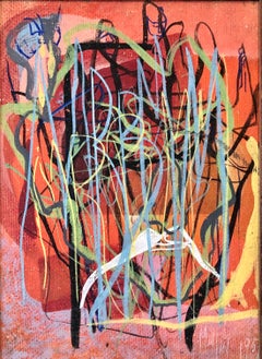 Surrealist Art Deco Figurative Abstract Expressionist Oil Painting Woman Artist