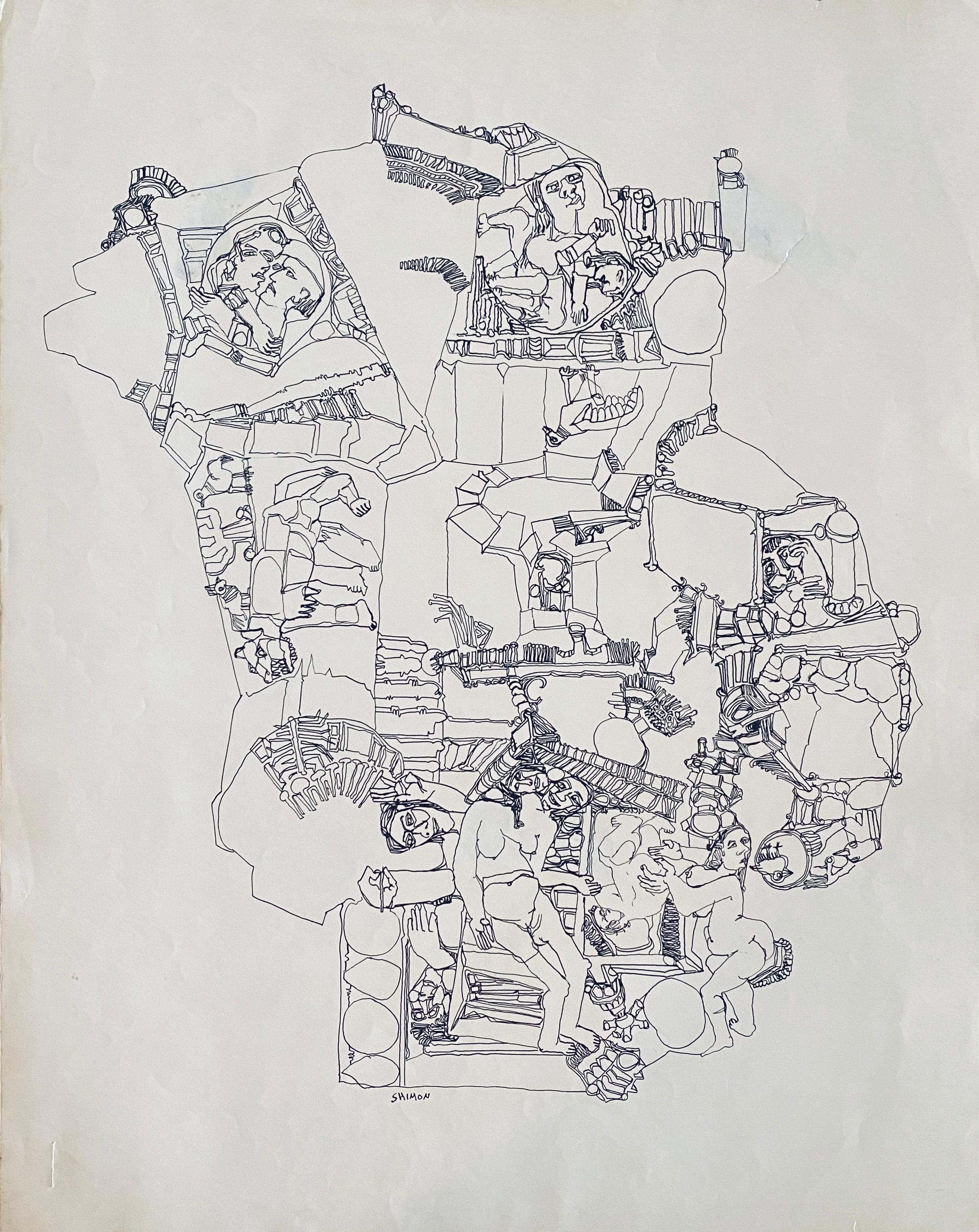 Born in New York, Paul Shimon (1919 - 2011) was both an accomplished artist and composer. 

Considered by some to be an Early Outsider artist, Shimon studied at the Art Students League of New York and with W.A. Clark Prize recipient Jean Louis