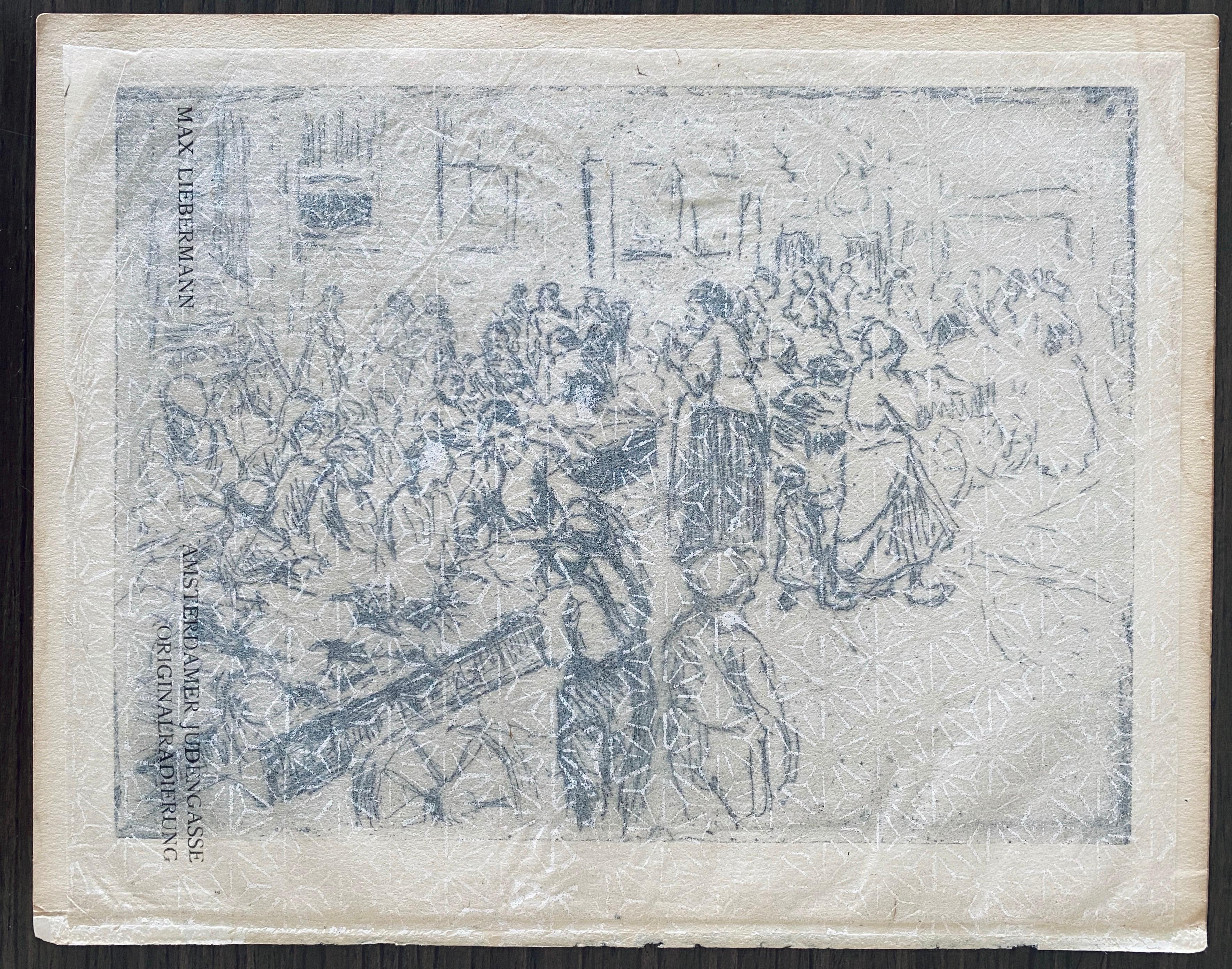 German Impressionist Marketplace Etching  For Sale 5