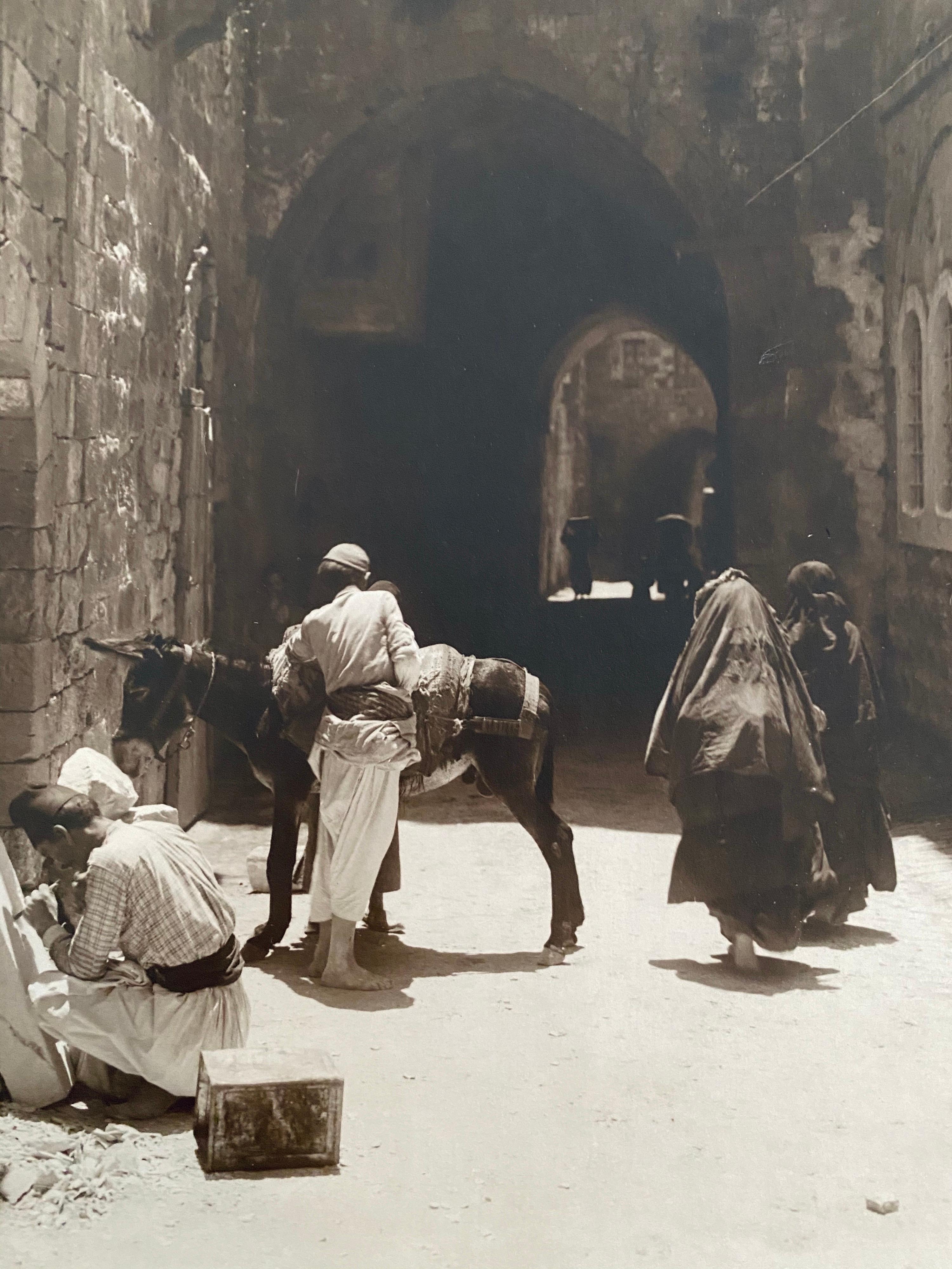 Vintage Large Albumen Photo Jerusalem - House Of The 