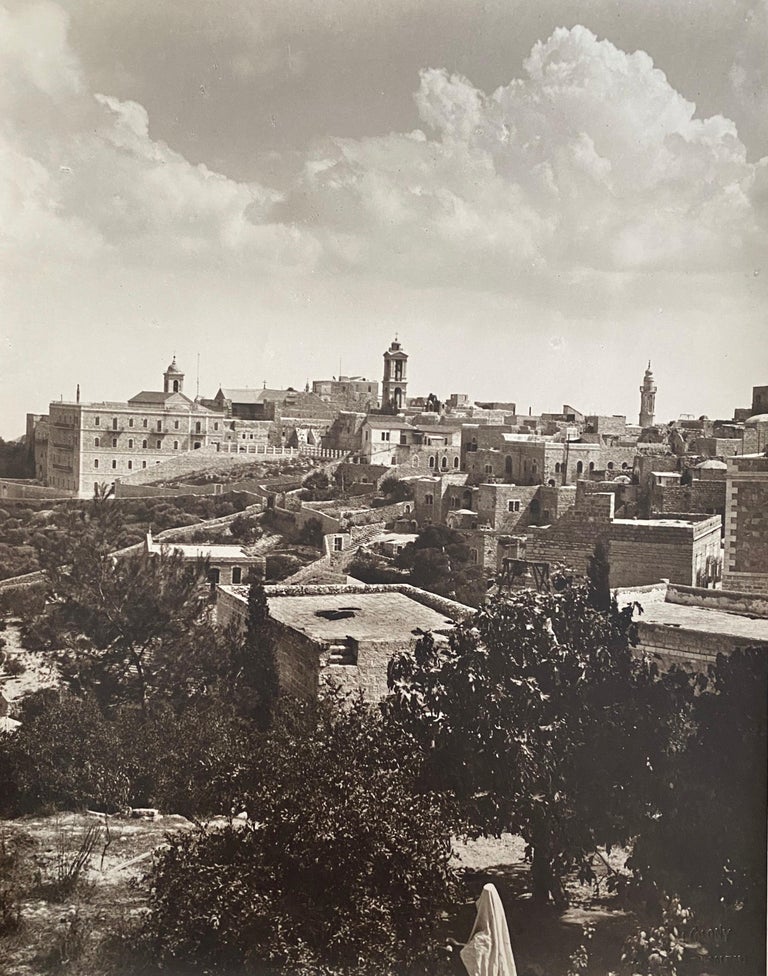 Vintage Large Albumen Photo Jerusalem Landscape  - Academic Photograph by American Colony Jerusalem