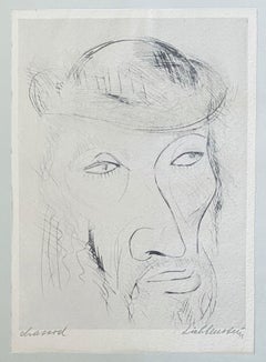 Bezalel School Jerusalem Israeli Judaica Etching - Chassid