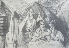 Bezalel School Jerusalem Israeli Judaica Etching