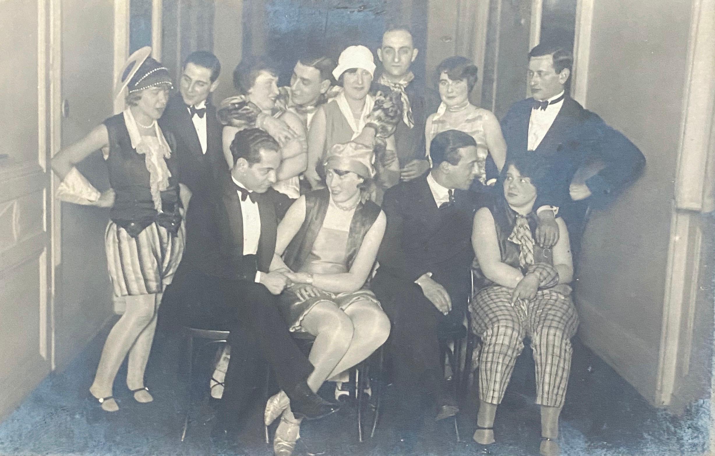 Arno Katz  Black and White Photograph - German Jewish Weimar Era Silver Gelatin Photograph Pre War Judaica Costume Party