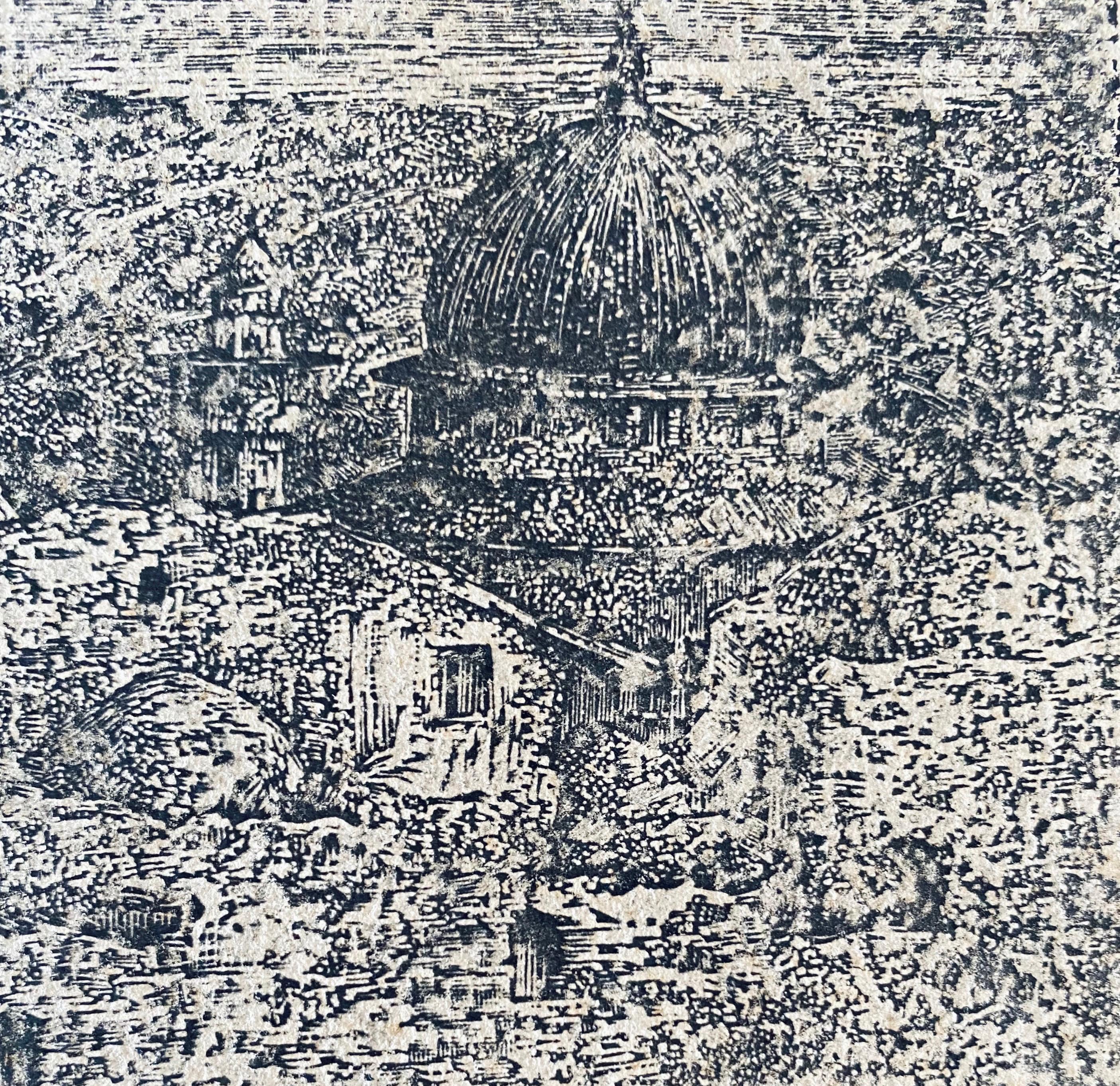 Old City Jerusalem Ink Drawing  - Art by Joseph Budko 