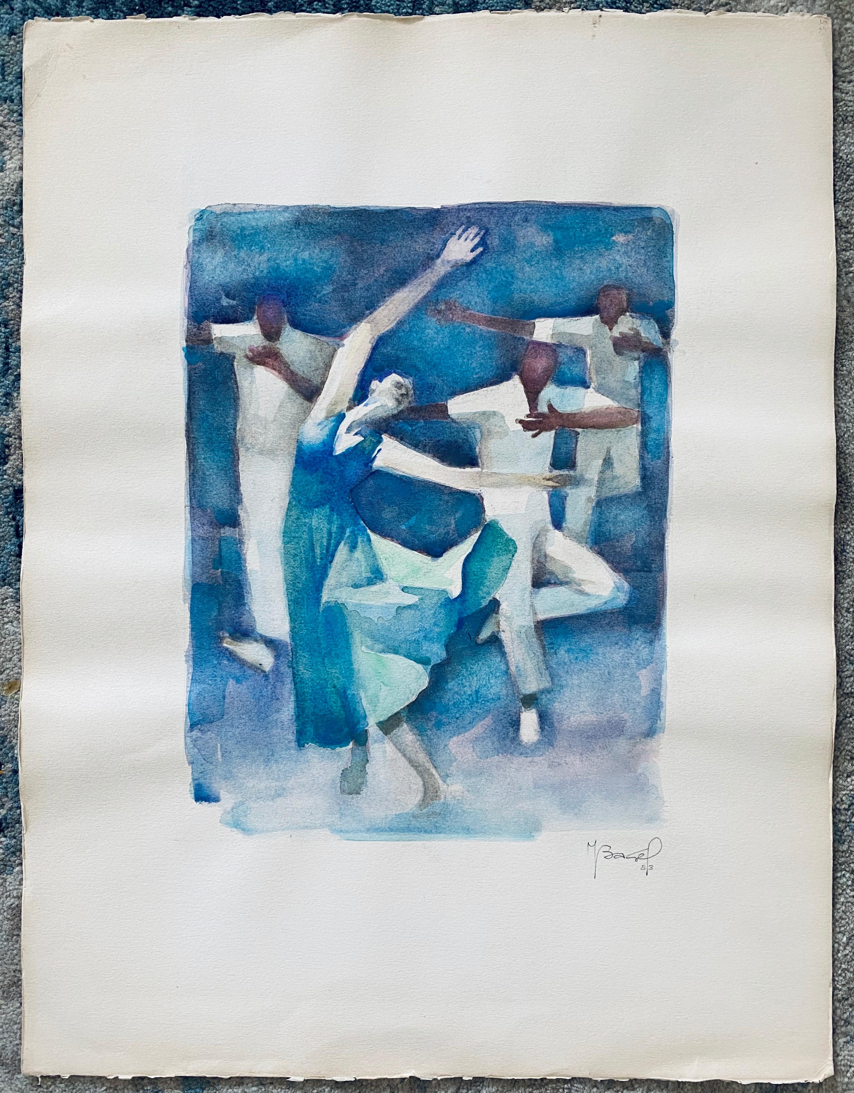 Aquarelle, gouache et peinture judaïque française d'origine du Bauhaus Yiddish Art en vente 4