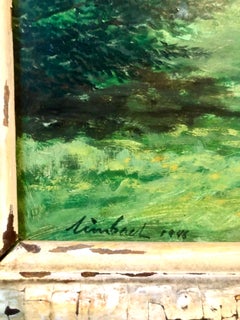 1946 WPA Ohio Artist Russel Limbach American Colonial Home Oil Painting