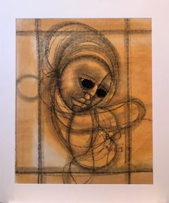 South African Contemporary Art Ben Macala Drawing, Pastel Painting Soweto Art