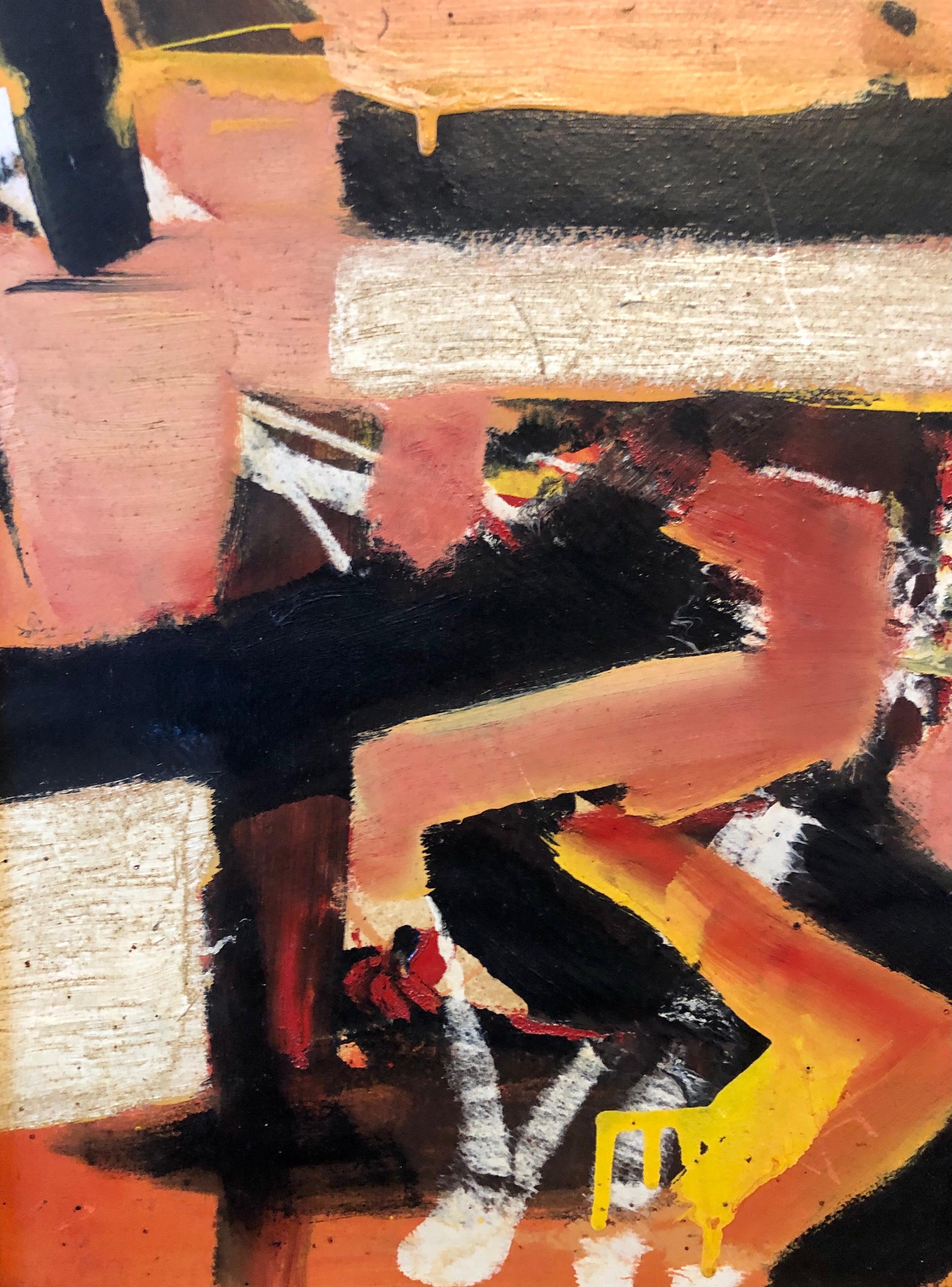 framed 18 X 24 sight 11.5 X 17.5

 Giuseppe Napoli (1929 - 1967) New York.  Giuseppe Napoli is a mid century modernist known for abstract painting and sculpture-portrait, still life, figurative art.
Giuseppe Napoli was a Mid-Century Modernist Artist