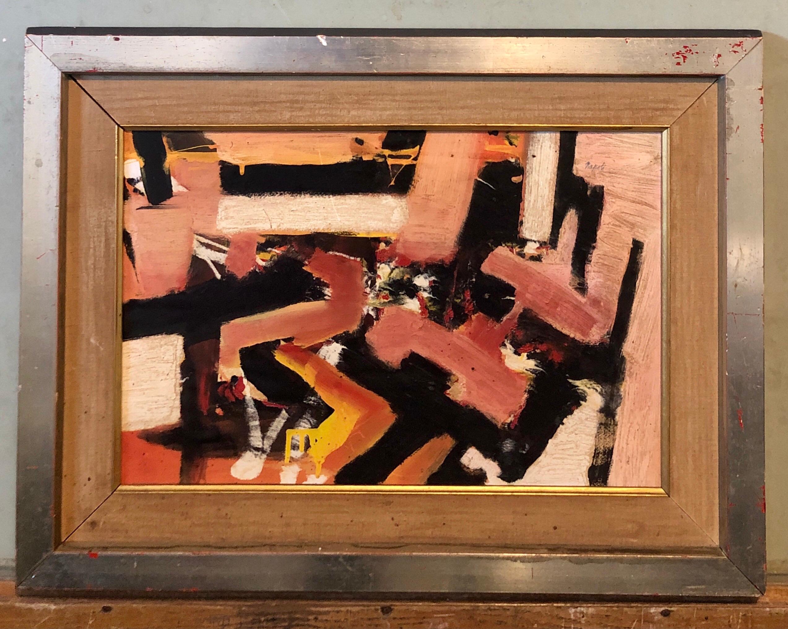 New York School Abstract Expressionist Oil Painting Italian American G. Napoli 2