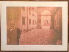 Gran Fotografía Vintage Polaroid Impresión fotográfica de transferencia Policía fumando, París