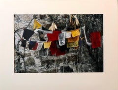Vintage Photograph Cibachrome Tibetan Prayer Flags Colorful Vibrant Photo Print