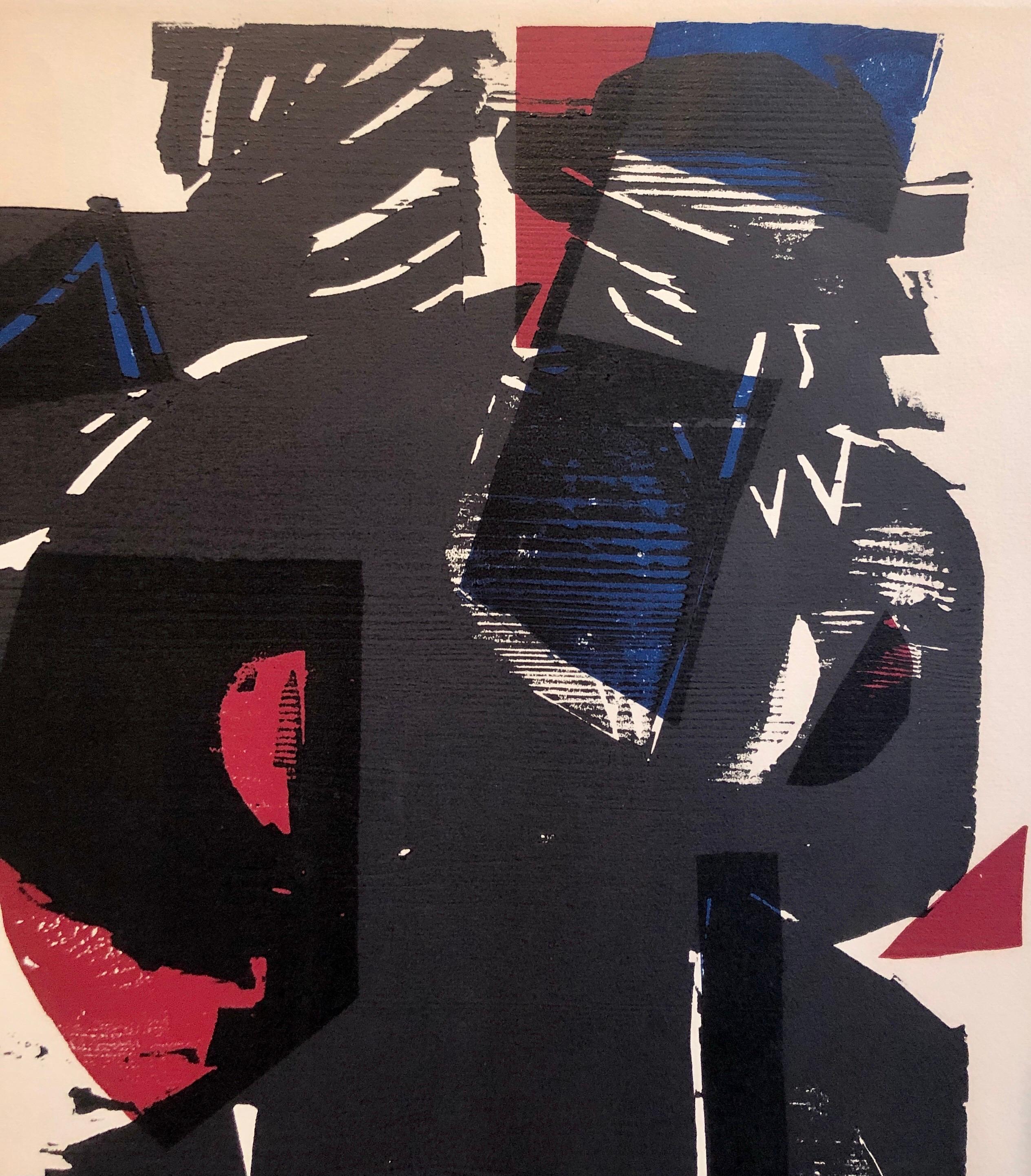 Large Format Color German Expressionist Woodcut 
