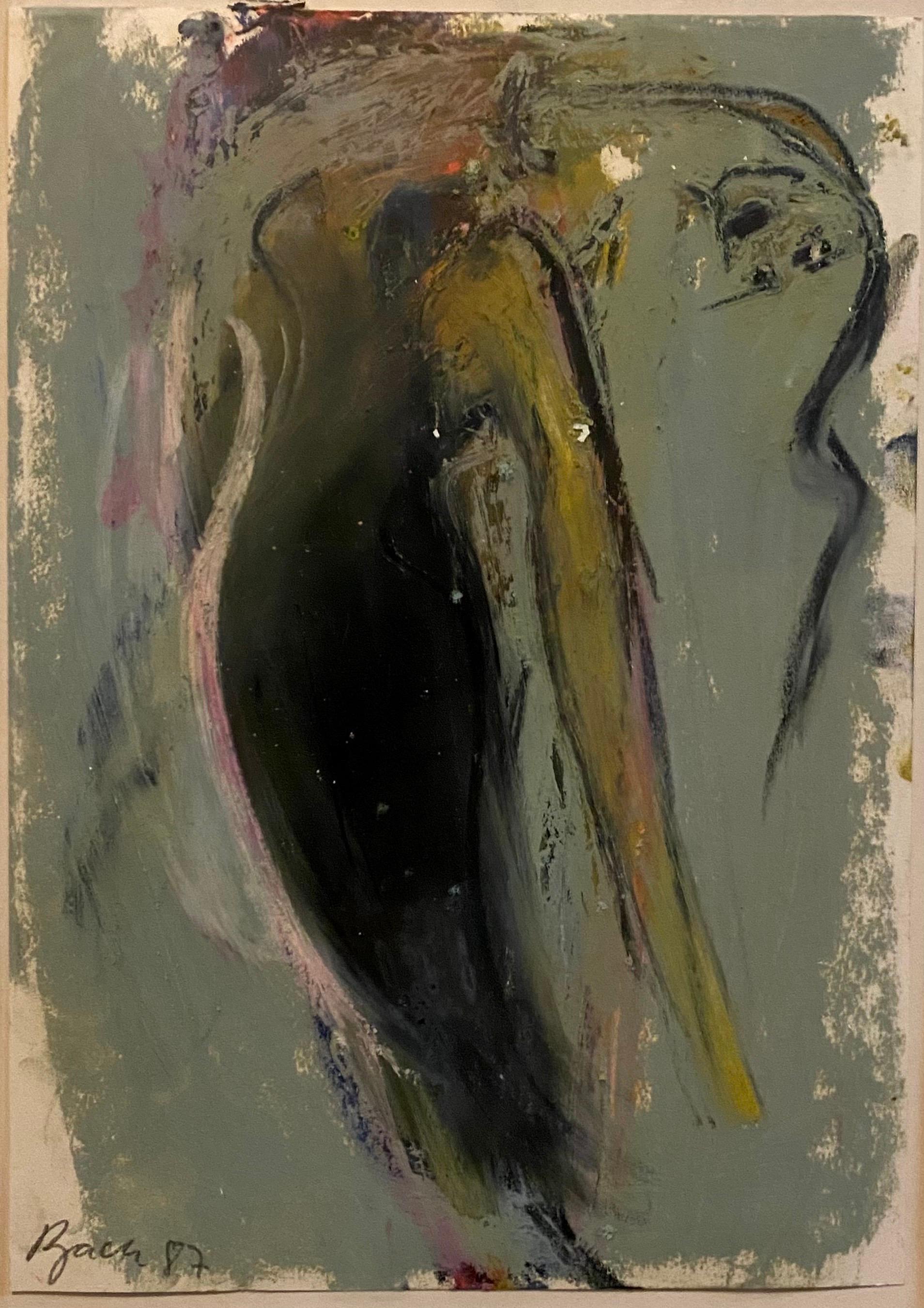 Junge Wilde, néo-expressionniste allemand, peinture abstraite à la gouache signée à la main en vente 2