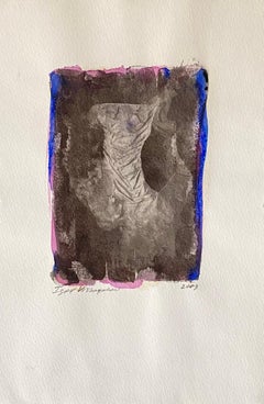 Post Soviet Russian Avant Garde Art Photograph Mixed Media Gum Arabic Photo