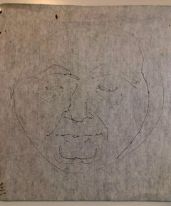 Hyman Bloom, artiste expressionniste abstrait de Boston, dessin original au crayon, Martin Sumers
