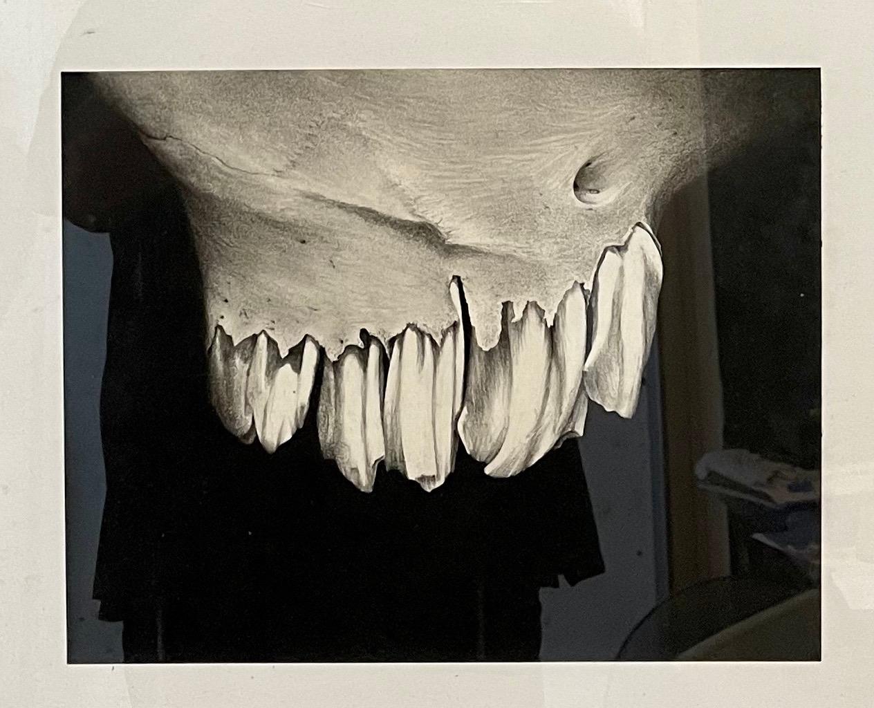 Zeichenkohle Zeichnung Abstrakte Teeth Bone Erica Child Prudhomme Amerikanische Frau Künstlerin (Naturalismus), Art, von Erica Child Prud’homme