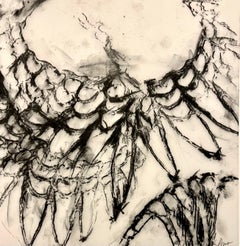 Original Drawing Painting Abstract Biomorphic Art Phoenix Bird Michele Oka Doner