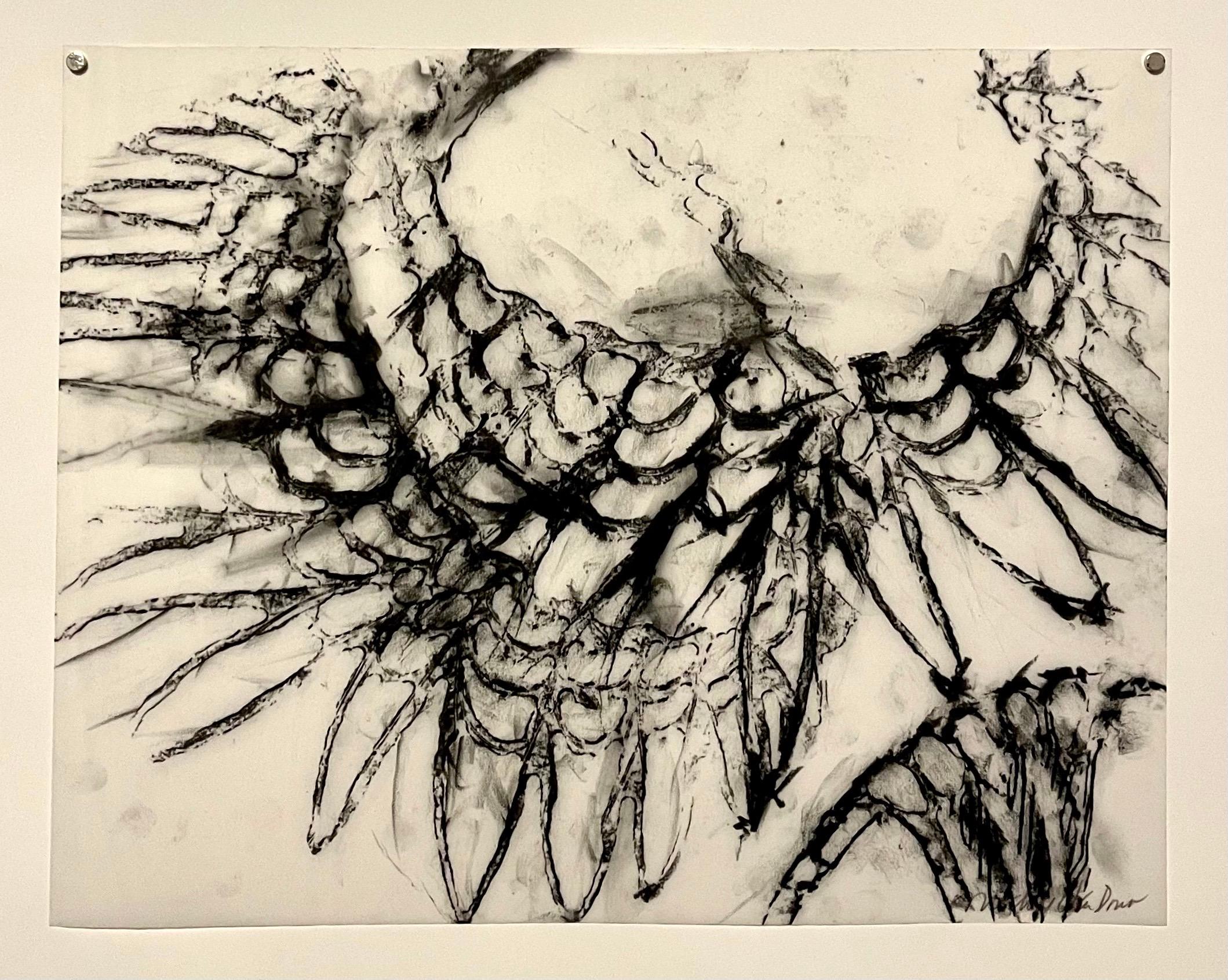 This is mixed media. I am not positive of the materials. it is a translucent, vellum, parchment type of paper. with either charcoal or ink, hand signed in pencil lower right.
It is not titled on it.


Michele Oka Doner (born 1945, Miami Beach,