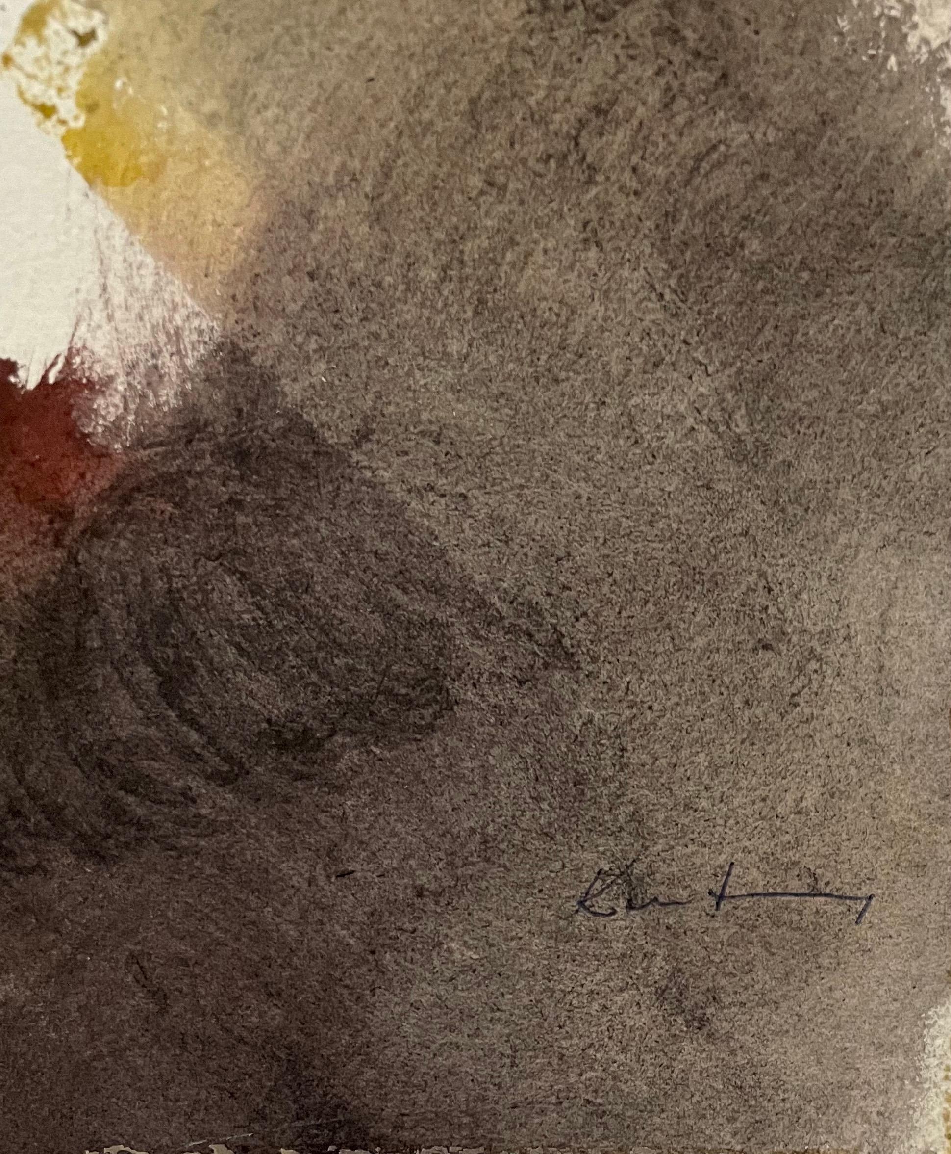 Modernistisches abstrakt-expressionistisches Aquarellgemälde des Bauhaus- Weimarer Künstlers (Amerikanische Moderne), Painting, von Pawel Kontny