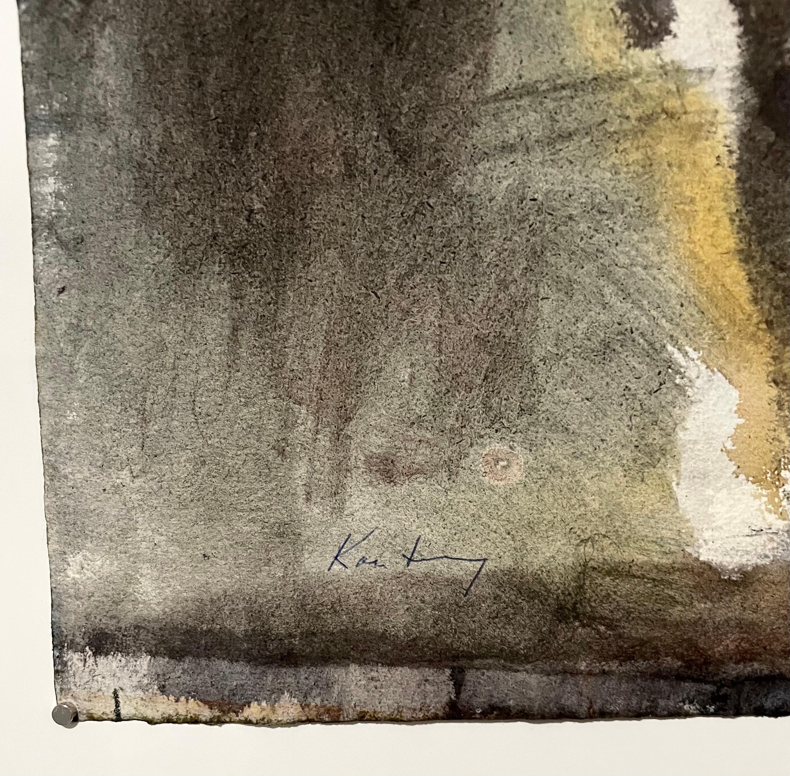 Aquarelle expressionniste abstraite du Bauhaus Weimar Pawel Kontny en vente 2