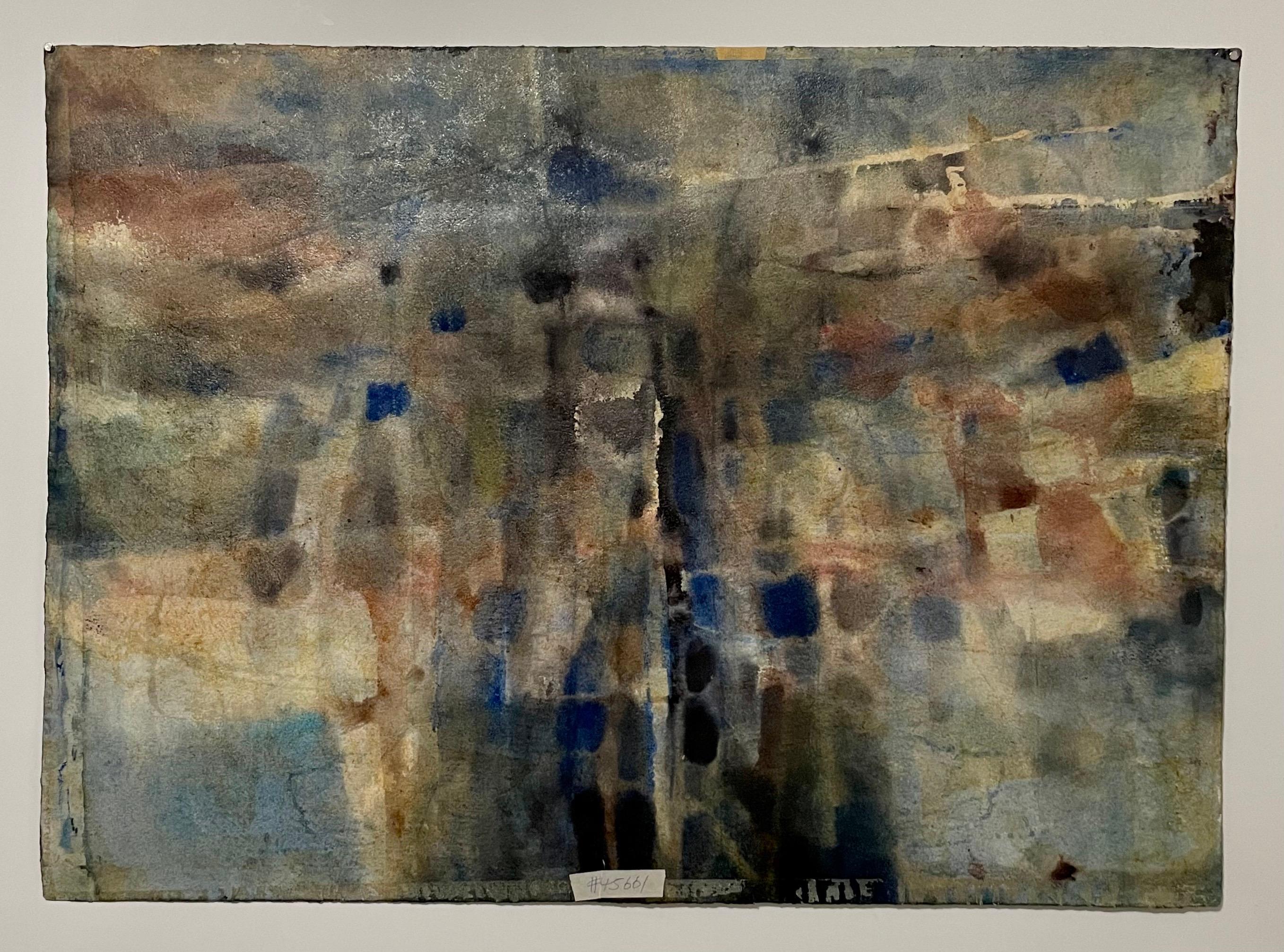 Modernist Abstract Expressionist Watercolor Painting Bauhaus Weimar Pawel Kontny For Sale 3