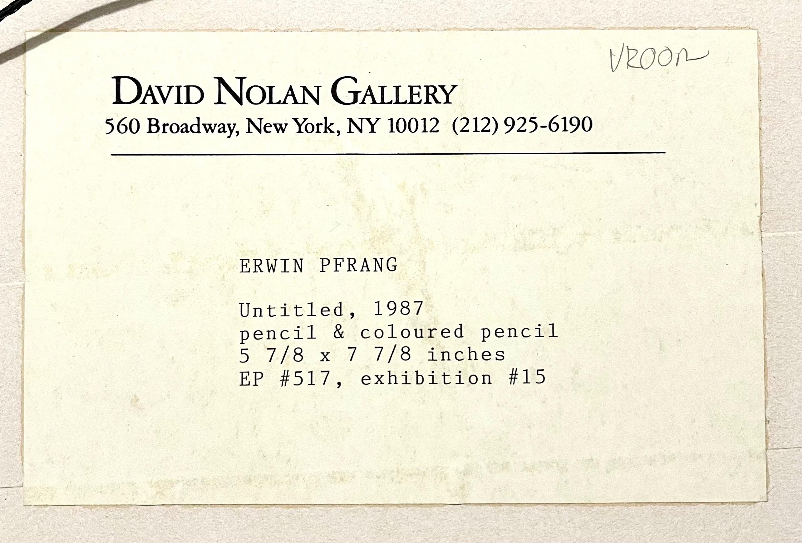 German Neo Expressionist Color Pencil Drawing Erwin Pfrang For Sale 1