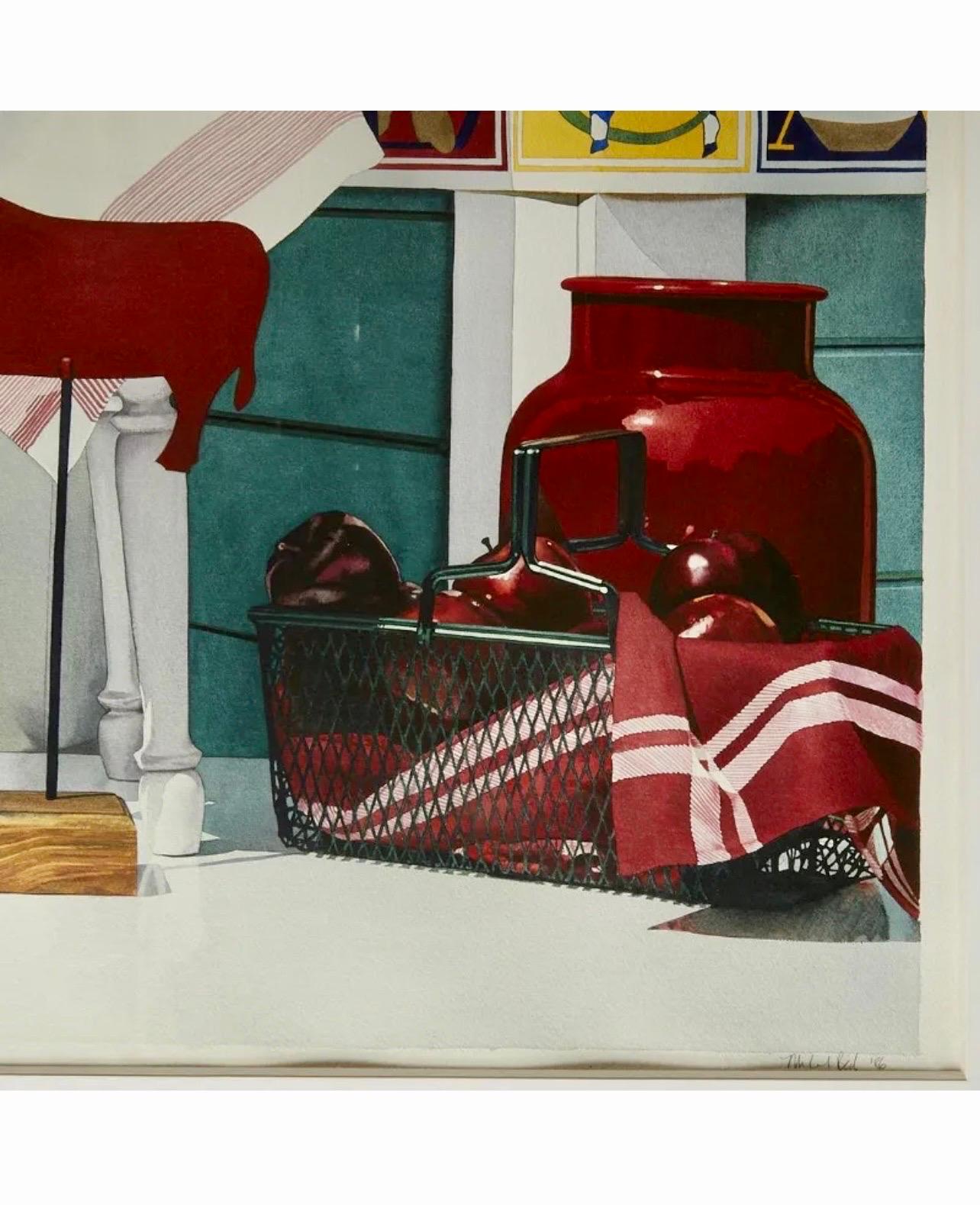 Gran Foto Realista Pop Art Pintura Acuarela Juguete Infantil Oso de Peluche Bloque en venta 1