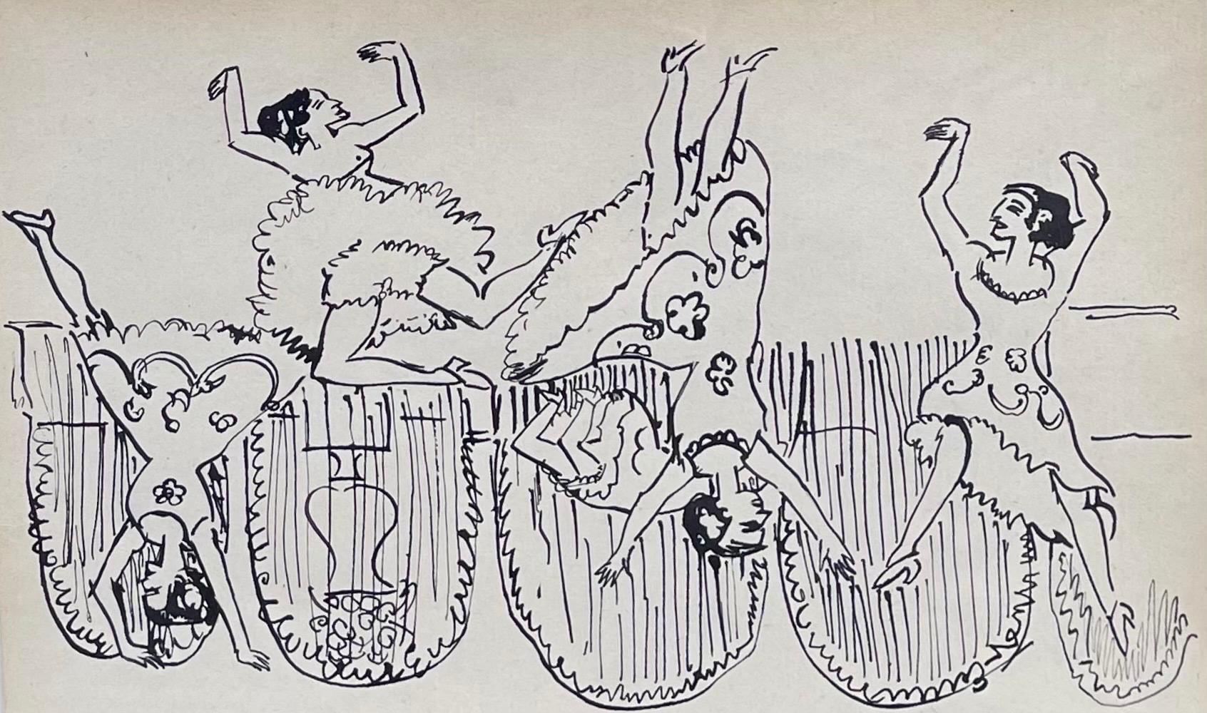 Original Deutsche expressionistische Zeichnung des Expressionismus Ernst Ludwig Kirchner, Damen tanzend  im Angebot 5