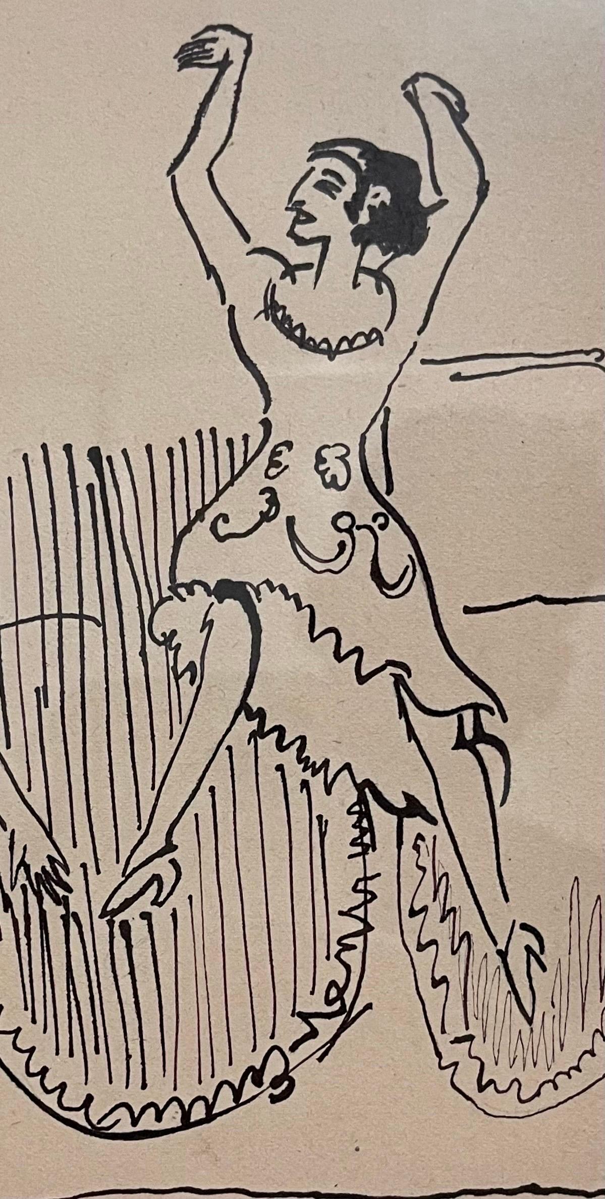 Original Deutsche expressionistische Zeichnung des Expressionismus Ernst Ludwig Kirchner, Damen tanzend  im Angebot 12