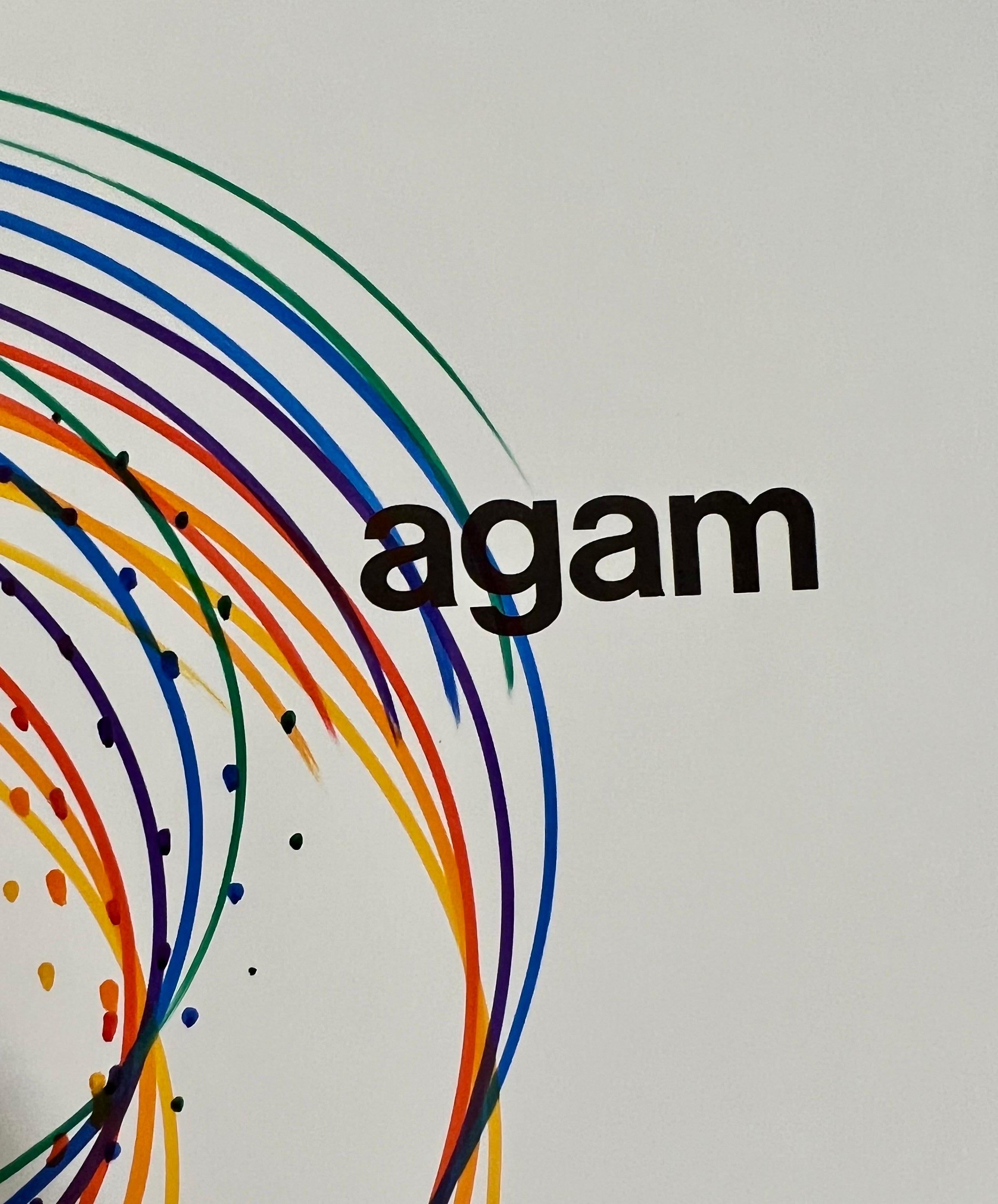 Agam Original Marker Drawing Colorful Spirals Hand Signed Israeli Kinetic Op Art For Sale 1