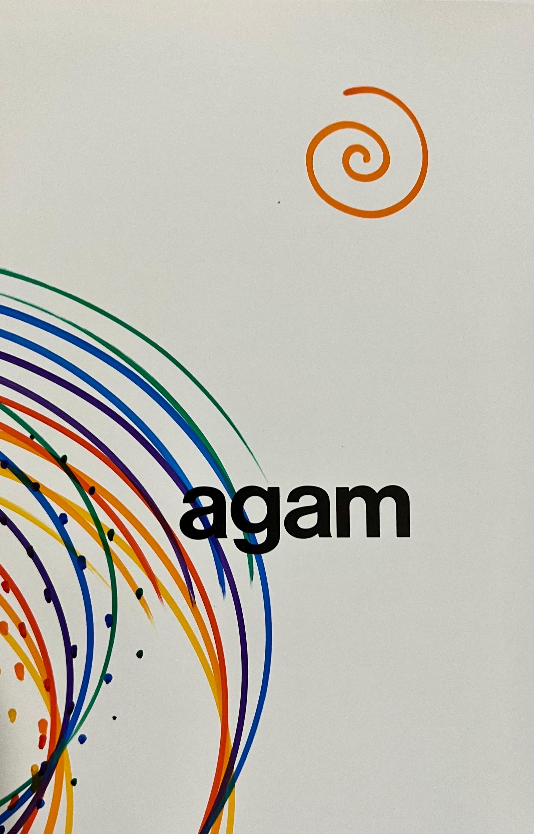 Agam Original Marker Drawing Colorful Spirals Hand Signed Israeli Kinetic Op Art For Sale 2