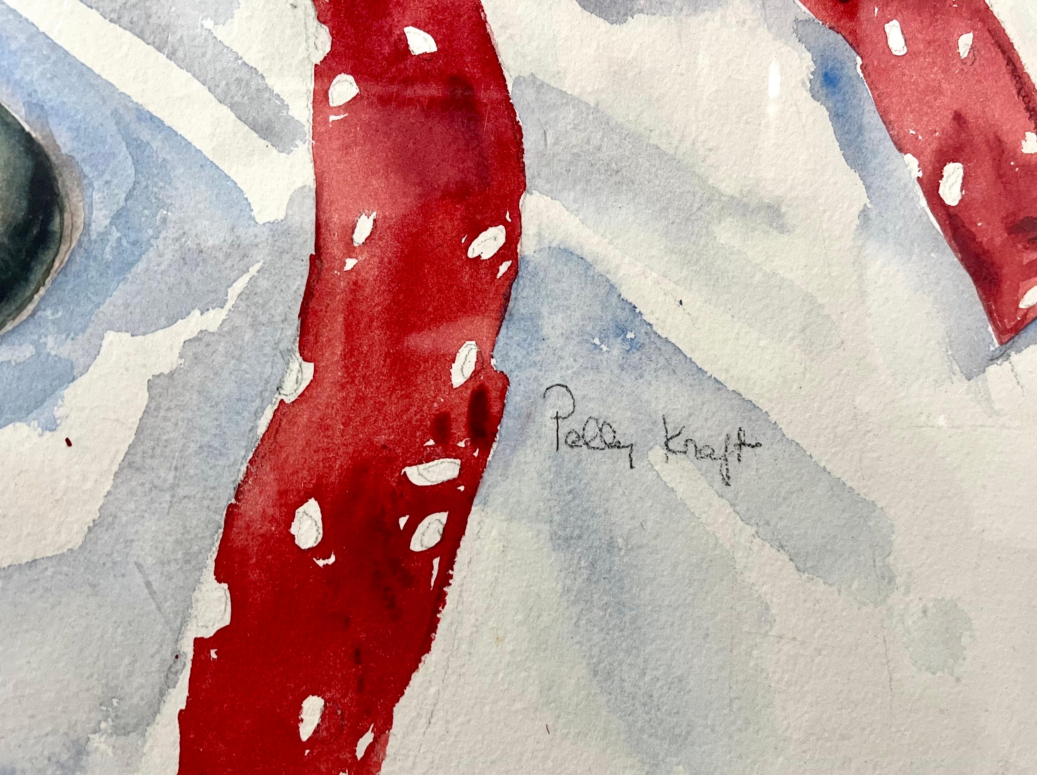 Grande peinture à l'aquarelle Doyenne Polly Kraft, American Woman Artist Society en vente 11