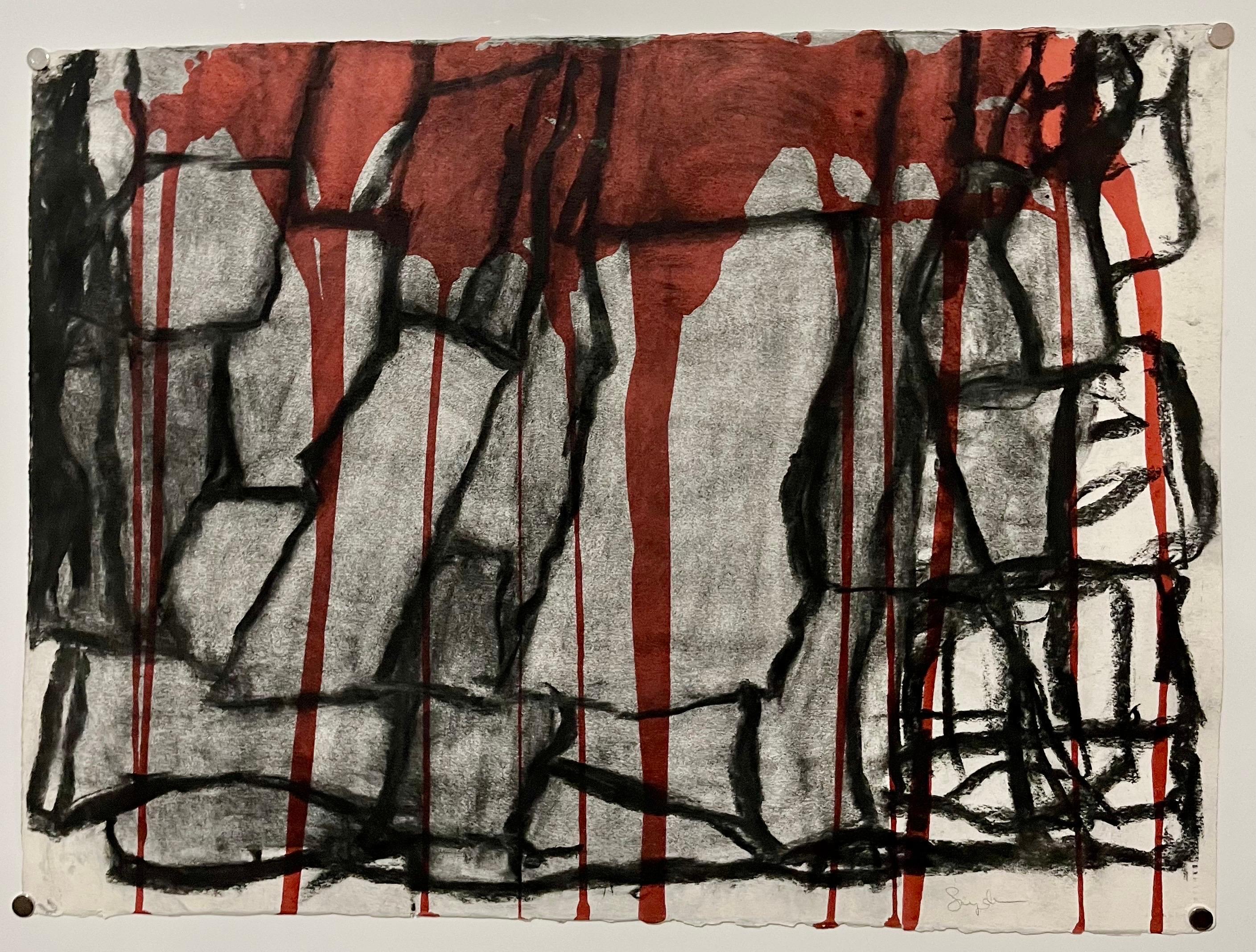 Peinture expressionniste abstraite et audacieuse des techniques mixtes Richard Snyder NYC Art en vente 1