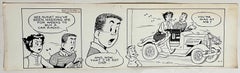 Rare 1950s Original Syndicated Ink Drawing Cartoon Strip Susie Q Smith Comic Art