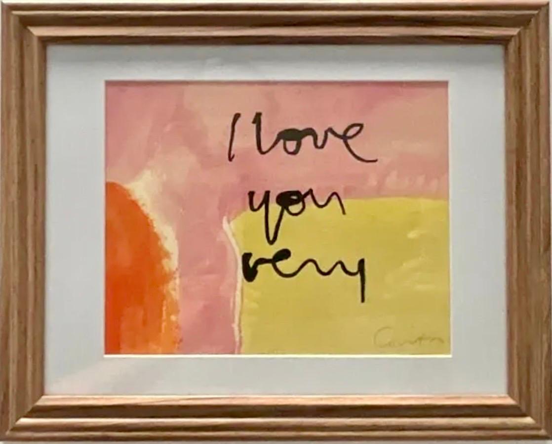 Rara Pintura Acuarela Original Sister Corita Kent Pop Art 