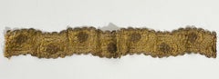 Rare Jewish Pre War Woven Gold Textile Embroidered Antique Judaica Tallit Atara